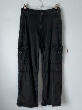 AE Dreamy Drape Stretch Super High-Waisted Cargo Baggy Wide-Leg Pant, 0 Short